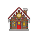 Gingerbread House Embroidery Design, Pattern