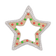 Gingerbread Star Embroidery Design, Instant Download