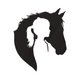 Girl and Horse Silhouette Embroidery Design, Instant Download