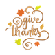 Give Thanks Autumn Leaves Embroidery Design, Instant Download