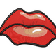 Glossy Red Lips Embroidery Design, Valentine Fashion, Instant Download