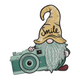 Gnome Photographer Embroidery Design, Instant Download