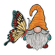 Gnome with Butterfly Embroidery Design, Fantasy Spring Machine Embroidery Pattern, Instant Download