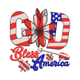 God Bless America Embroidery Design, Instant Download