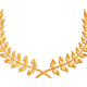 Golden Classic Laurel Wreath Embroidery Design, Instant Download