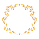 Golden Floral Heart Wreath Embroidery Design, Instant Download