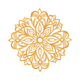 Golden Floral Mandala Embroidery Design, Instant Download