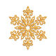 Golden Ornamental Snowflake Embroidery Design, Instant Download
