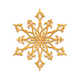 Golden Ornate Snowflake Embroidery Design, Instant Download