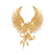 Golden Phoenix Embroidery Design, Instant Download