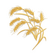 Golden Wheat Stalks Embroidery Design, Rustic Farmhouse Machine Embroidery Pattern, Instant Download