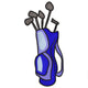 Golf Bag with Clubs Embroidery Design, Instant Download