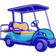 Golf Cart Embroidery Design, Sports Machine Embroidery Pattern, Instant Download