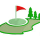 Golf Course Flag Embroidery Design, Instant Download