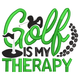 Golf Is My Therapy Embroidery Design, Instant Download