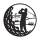 Golfer Moon Phase Embroidery Design, Golf Sports Machine Embroidery Pattern, Instant Download