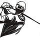 Golfer Swing Line Art Embroidery Design, Instant Download
