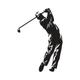 Golfer Swing Silhouette Embroidery Design, Instant Download