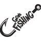 Gone Fishing Hook Typography Embroidery Design, Instant Download