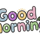 Good Morning Text Embroidery Design V2, Instant Download