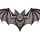 Gothic Bat Embroidery Design, Halloween Machine Embroidery Pattern, Instant Download