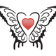 Gothic Butterfly Heart Embroidery Design, Dark Valentine Machine Embroidery, Instant Download