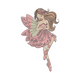 Graceful Fairy Ballerina Embroidery Design, Fantasy Dance Machine Embroidery, Instant Download