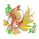 Graceful Koi Fish Embroidery Design, Instant Download