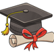 Graduation Cap and Diploma Embroidery Design