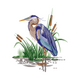 Great Blue Heron Embroidery Design, Wildlife Bird Machine Embroidery Pattern, Instant Download