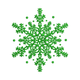 Green Christmas Snowflake Embroidery Design, Instant Download