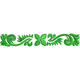 Green Floral Border Embroidery Design, Instant Download