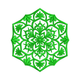 Green Geometric Floral Mandala Embroidery Design, Instant Download