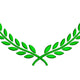 Green Laurel Branch Embroidery Design, Instant Download