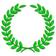 Green Laurel Wreath Embroidery Design, Instant Download