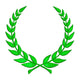 Green Laurel Wreath Embroidery Design V2, Instant Download