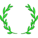 Green Leaf Circle Frame Embroidery Design, Instant Download