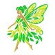 Green Leaf Fairy Embroidery Design, Instant Download