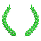 Green Leaf Victory Wreath Embroidery Design, Instant Download