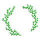 Green Leaf Wreath Frame Embroidery Design, Instant Download