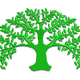 Green Tree Embroidery Design, Silhouette Tree Machine Embroidery Pattern, Instant Download