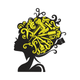 Hair Stylist Silhouette Embroidery Design, Instant Download