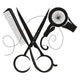 Hairdresser Tools Embroidery Design, Salon Embroidery Pattern, Instant Download