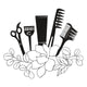 Hairdresser Tools Floral Embroidery Design, Beauty Salon Machine Embroidery Pattern, Instant Download