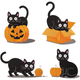 Halloween Black Cat Embroidery Design, Spooky Cat Machine Embroidery Pattern, Instant Download