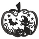 Halloween Cat Silhouette Pumpkin Embroidery Design, Instant Download