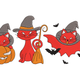 Halloween Cats Trio Embroidery Design, Machine Embroidery Pattern, Instant Download