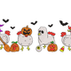 Halloween Chickens Embroidery Design, Instant Download