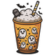 Halloween Ghost Drink Embroidery Design, Instant Download