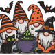 Halloween Gnome Cauldron Embroidery Design, Instant Download